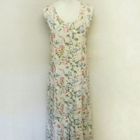 Vintage Dresses & Skirts - Vintage Floral Maxi Dress Carolina Colours 24W